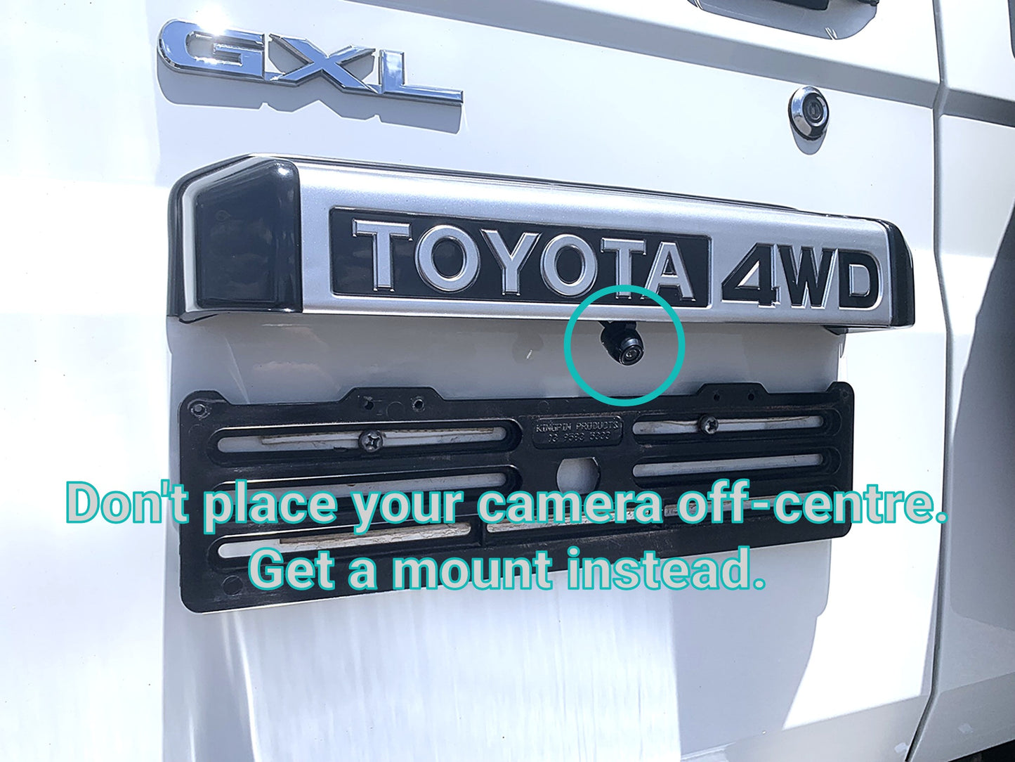 Toyota Landcruiser 70 Series Rear-View/Reverse Camera Mount